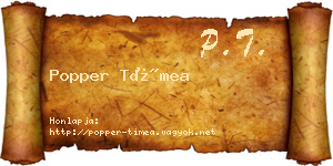 Popper Tímea névjegykártya
